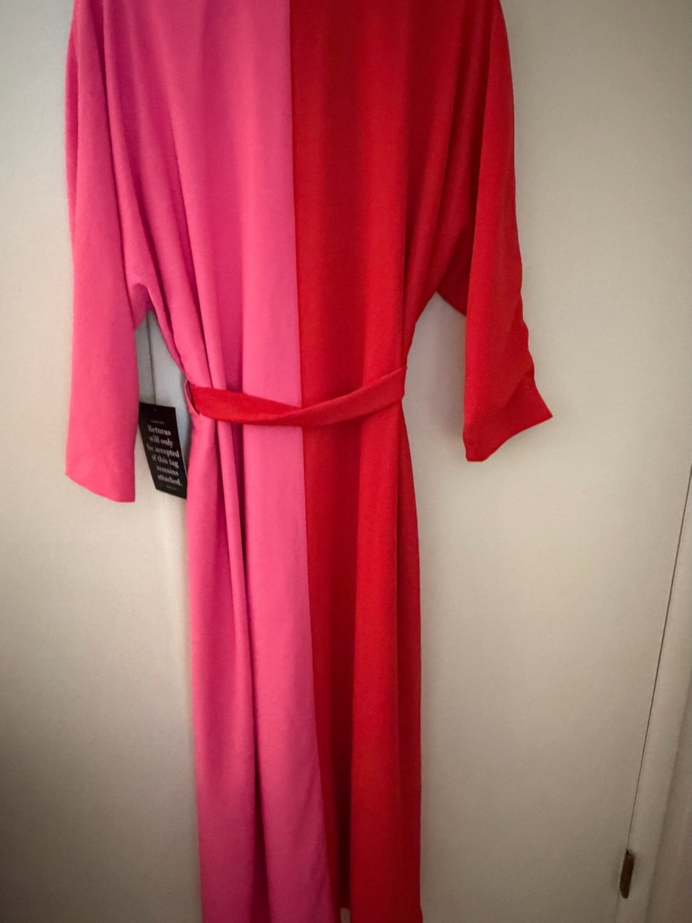 Tuckernuck India Hicks Two-Tone Red and Pink Maxi Dress NWT - Picture 2 of 7